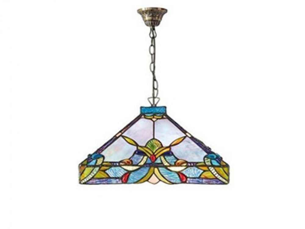 Suspension style Tiffany forme carrée