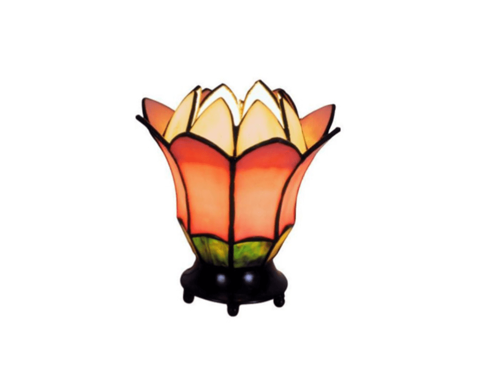 Petite lampe style Tiffany forme de fleur