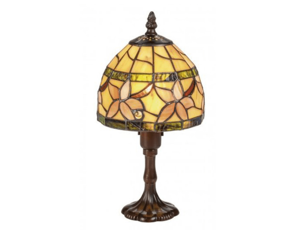 Lampe style Tiffany à abat-jour jaune