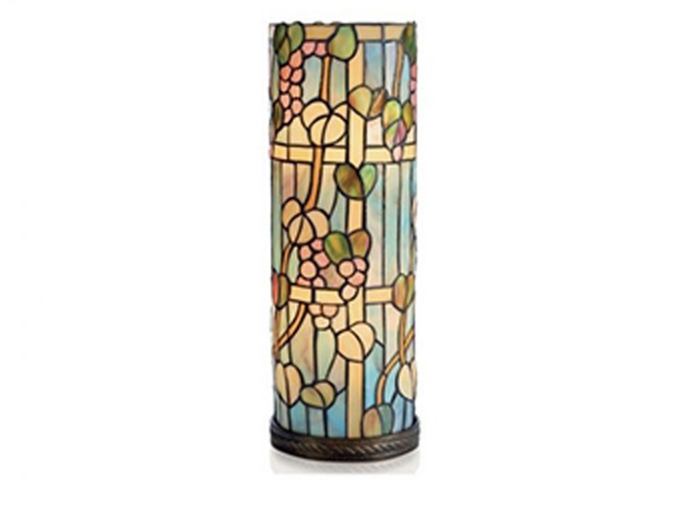 Luminaire colonne ronde style Tiffany