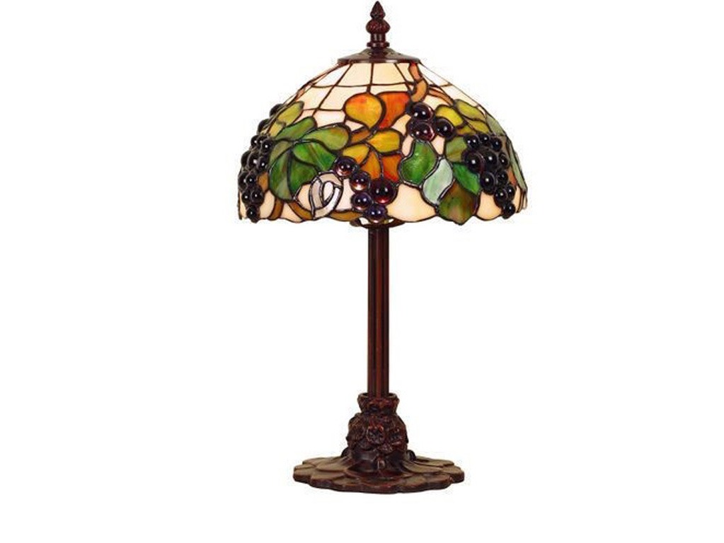 Petite lampe style Tiffany motif raisins