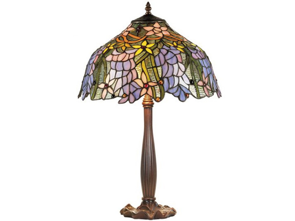 Belle lampe style Tiffany motif floral