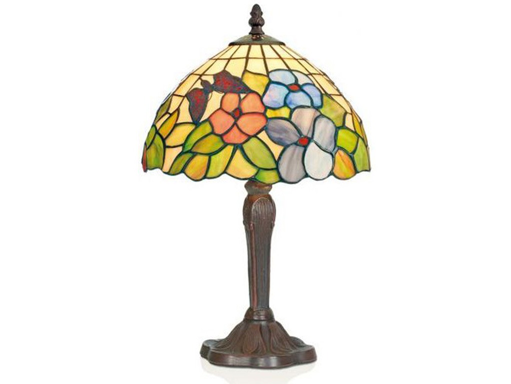 Lampe style Tiffany à motif floral