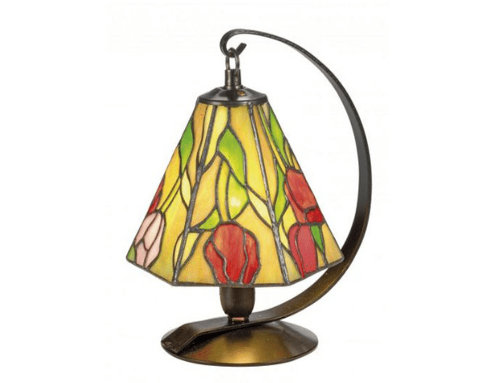 Lampe style Tiffany en forme de lanterne