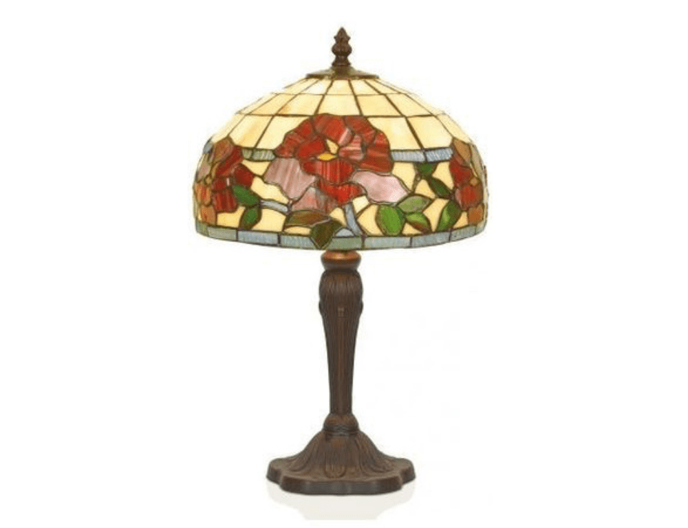 Lampe style Tiffany au décor floral