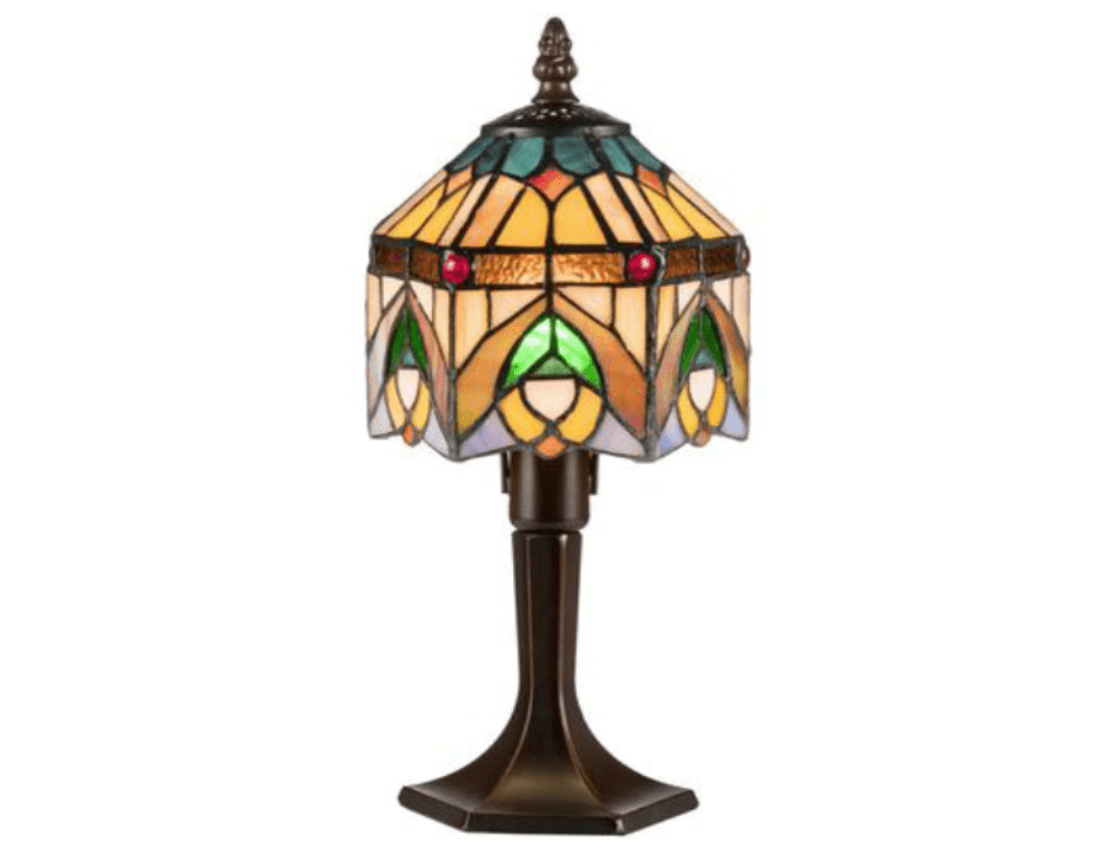 Lampe style Tiffany avec motifs Art Déco