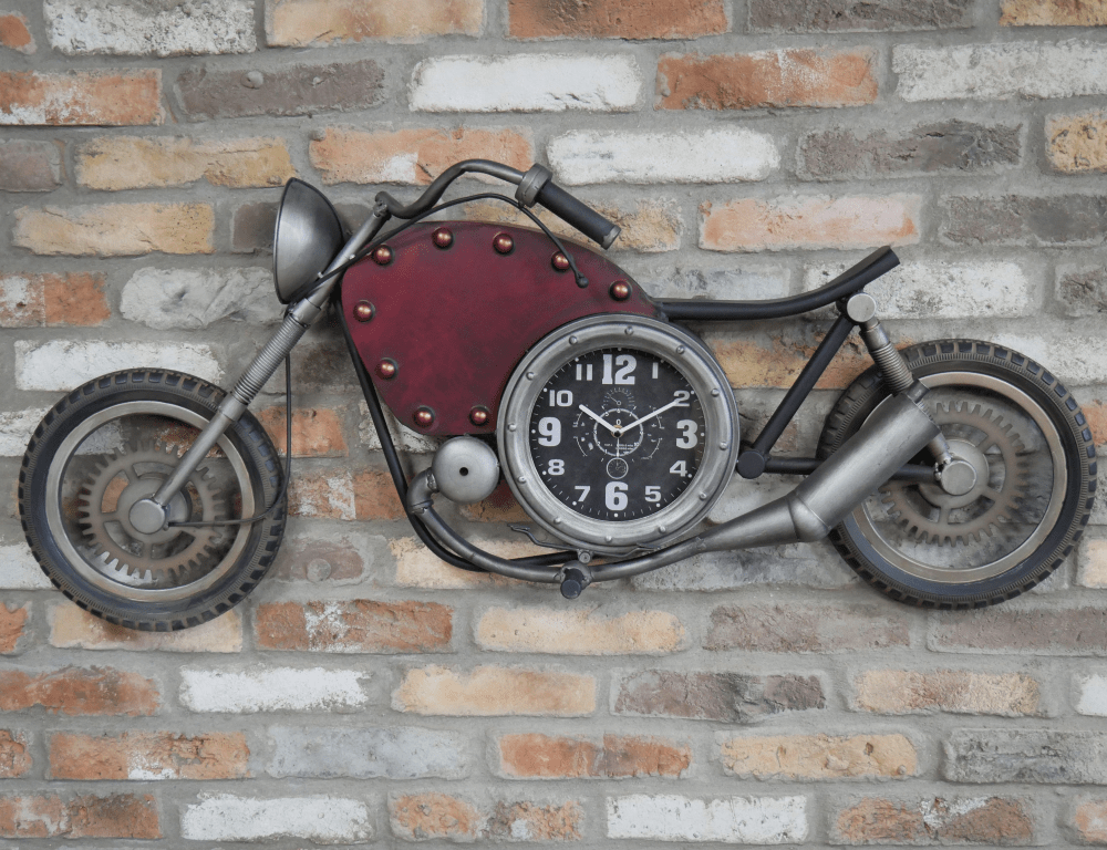 Horloge murale décorative esprit moto