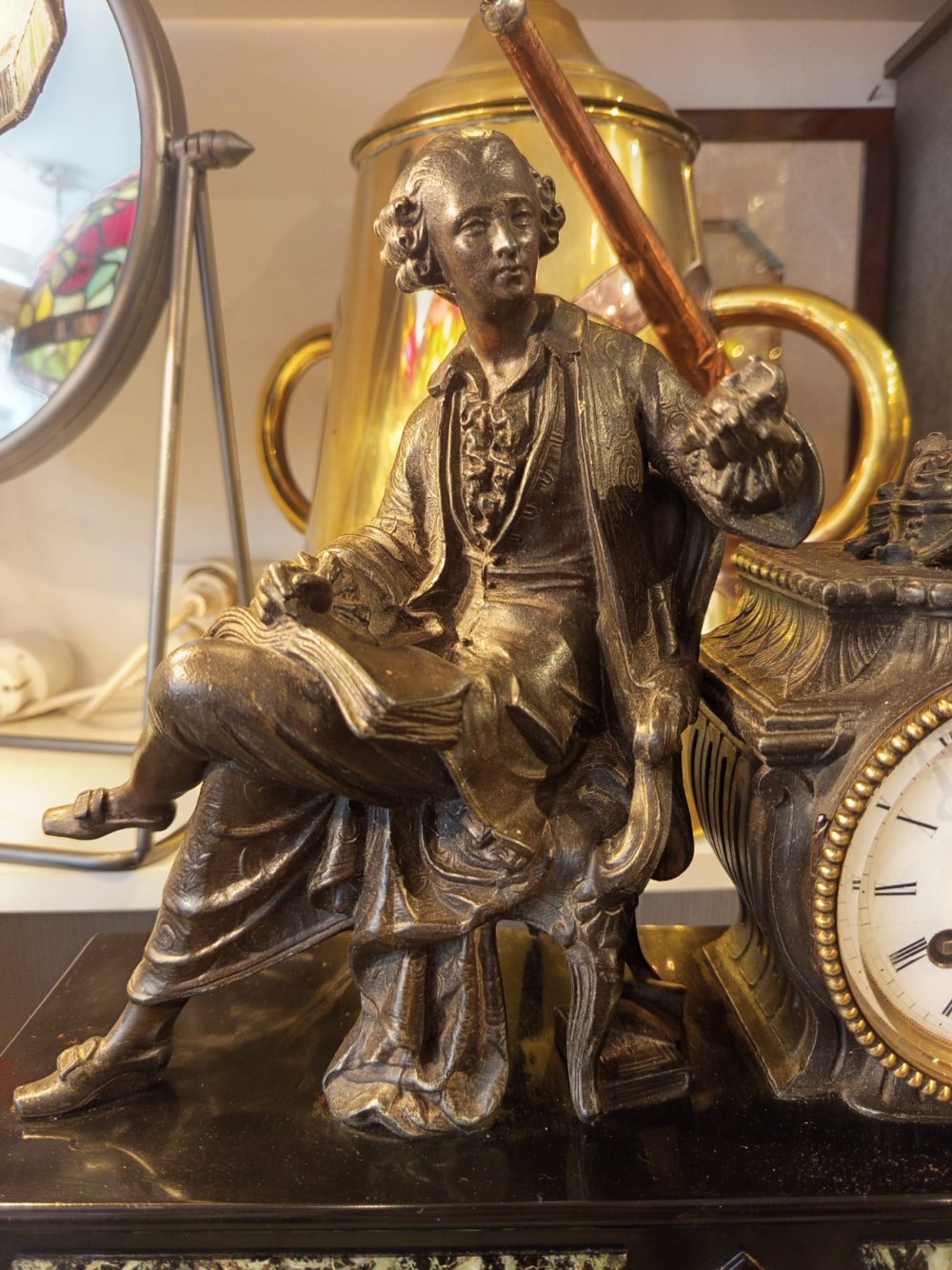 Pendule De Cheminée En Marbre Et Régule – Image 5