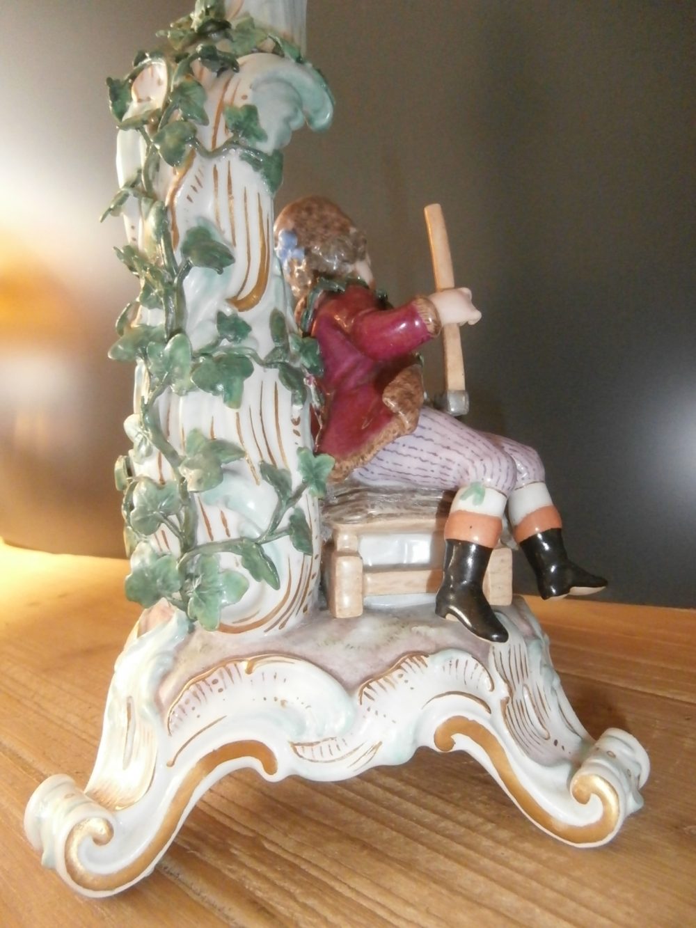Bougeoirs en porcelaine De Meissen XIXème – Image 5
