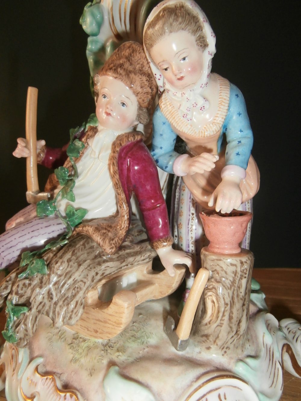 Bougeoirs en porcelaine De Meissen XIXème – Image 3