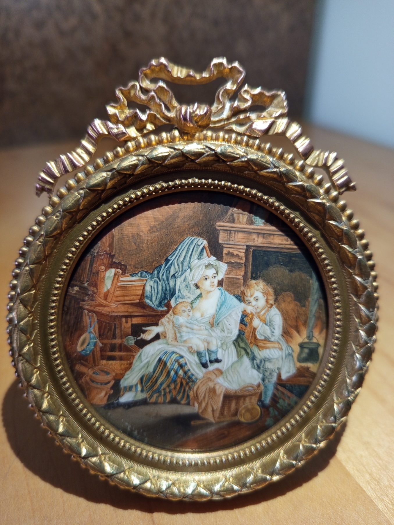 Miniature Sur Ivoire Du XIXème Siècle