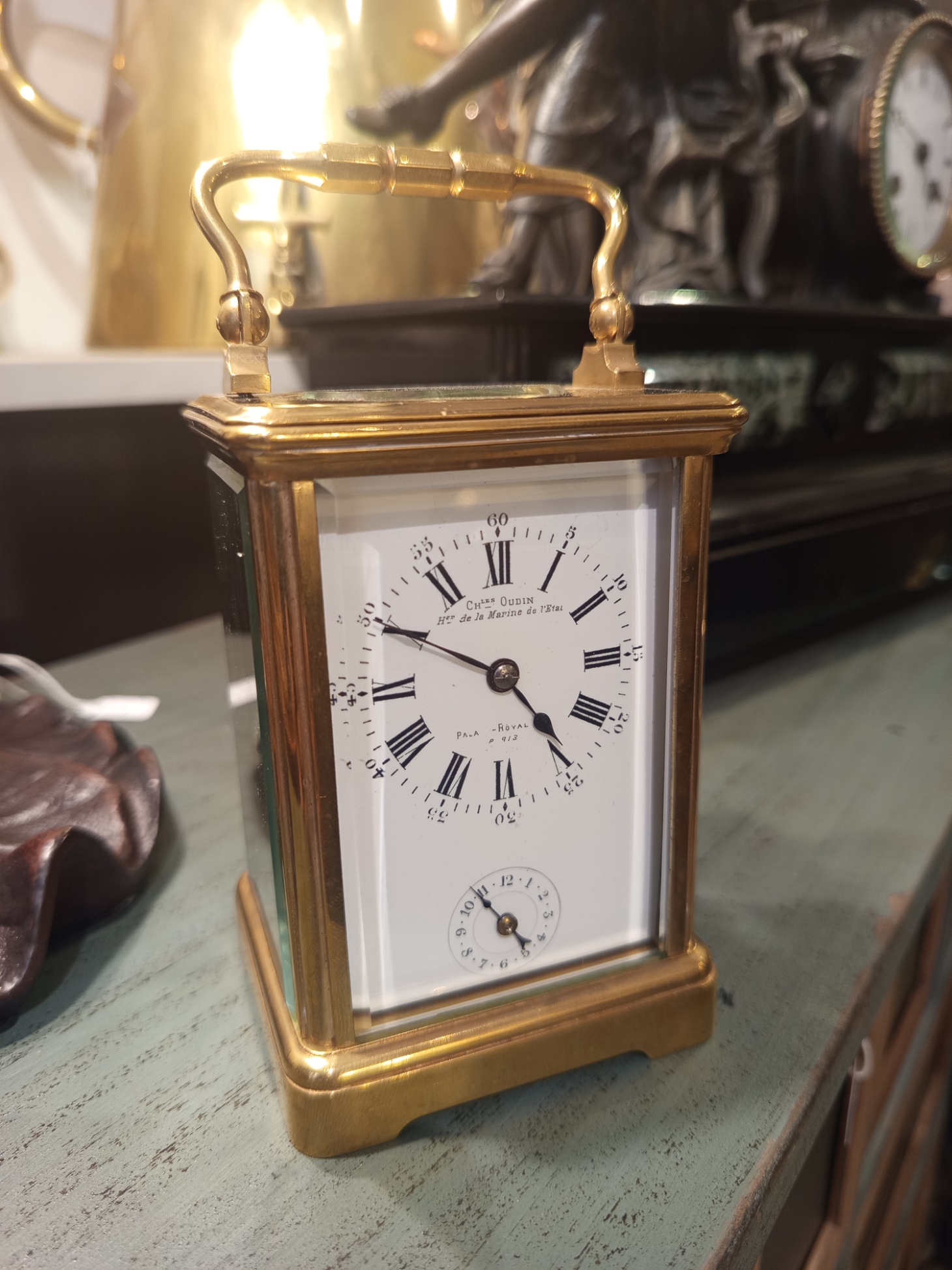 PENDULE D'OFFICIER CH.OUDIN signée 19ème.